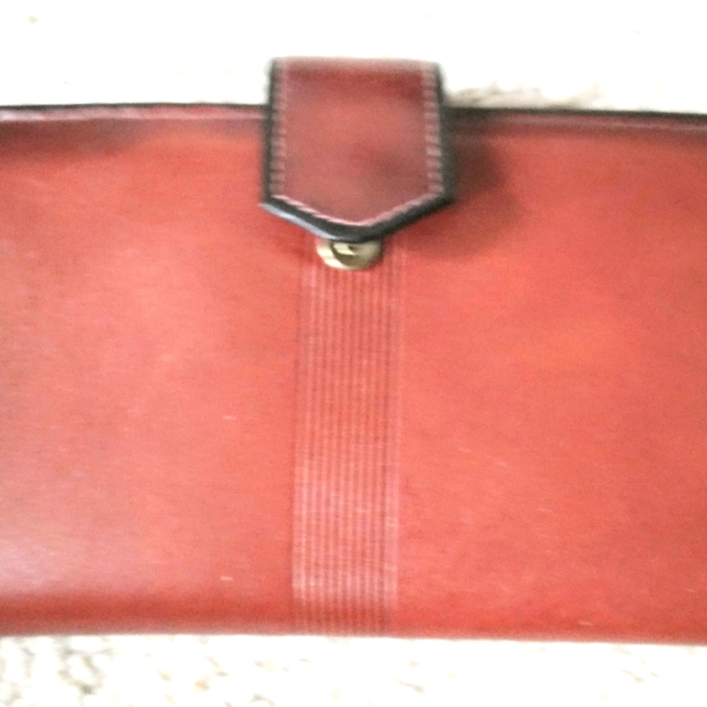 NEW WALLET, LEATHER BY IMPERANA, CREDIT CARD SLOT CHECK BOOK HOLDER, COIN PURSE